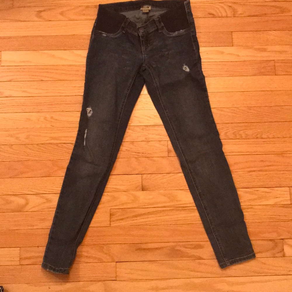 Motherhood Maternity Indigo Blue Skinny Leg Jeans